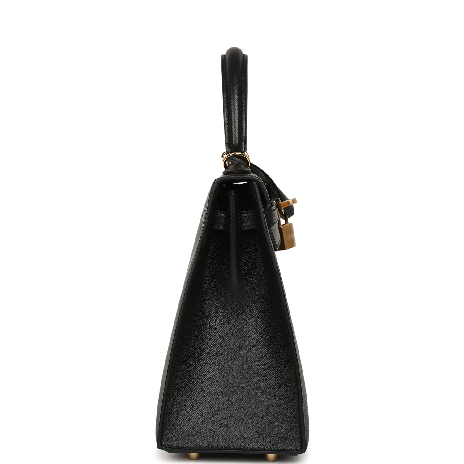 Hermes Kelly Sellier 25 Black Verso Madame Gold Hardware
