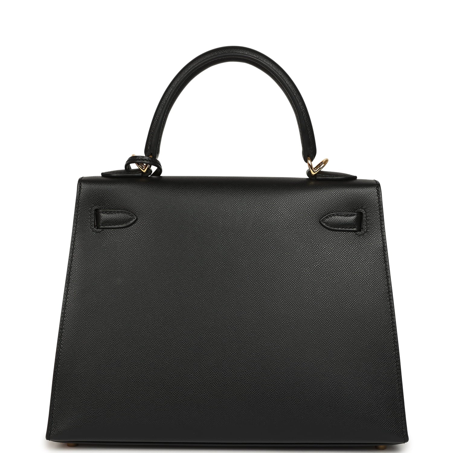 Hermes Kelly Sellier 25 Black Verso Madame Gold Hardware
