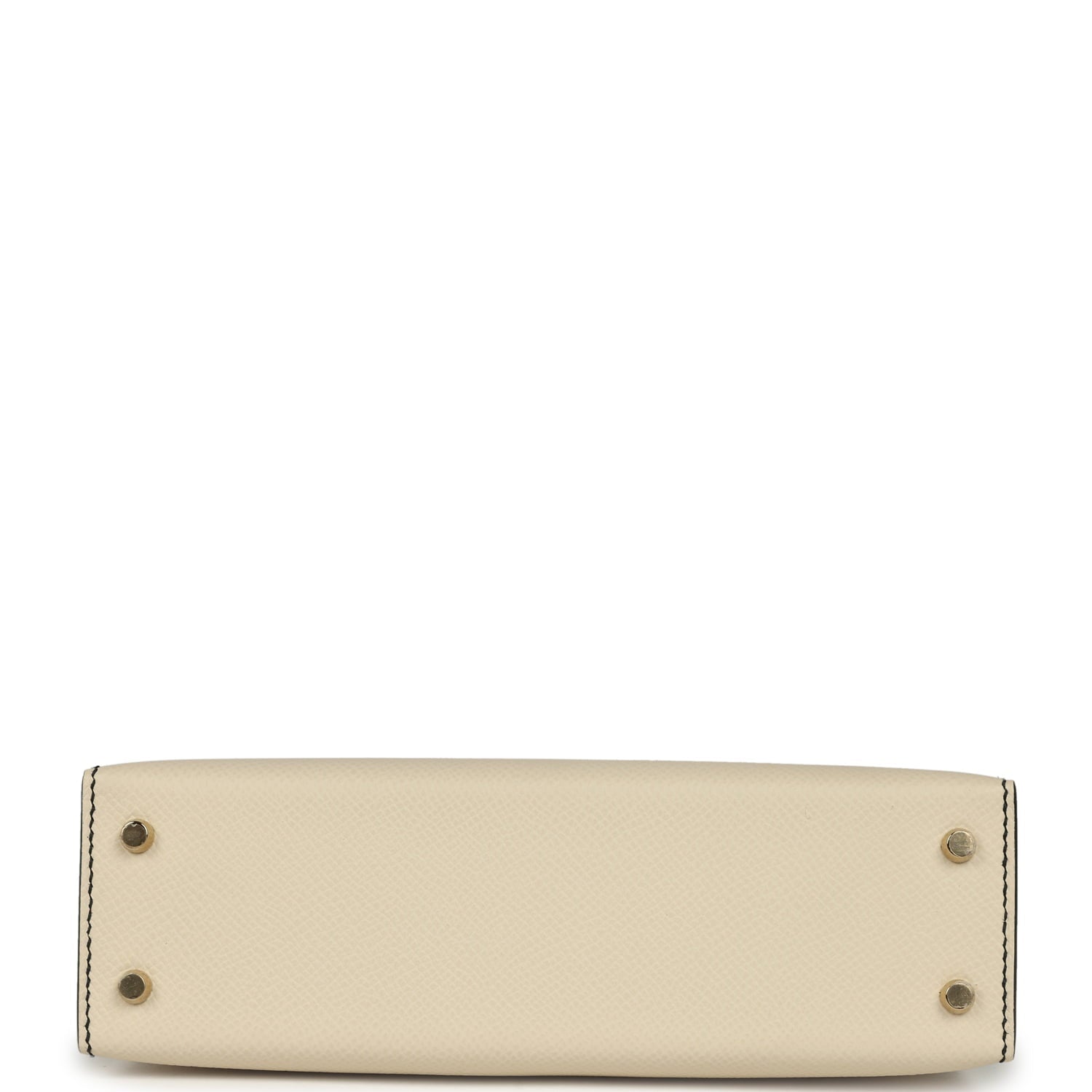 Hermes Special Order (HSS) Kelly Sellier 20 Craie and Black Epsom Permabrass Hardware