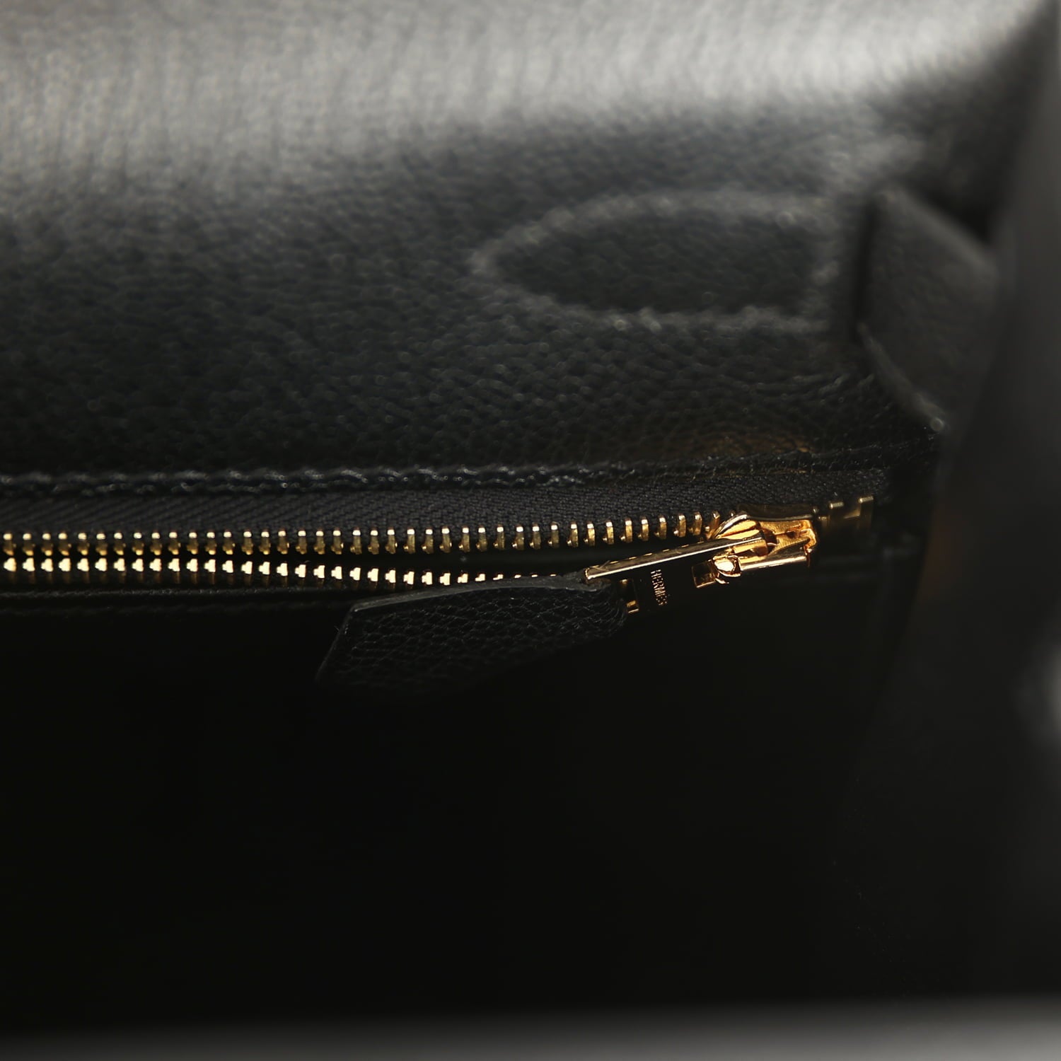 Pre-owned Hermes Special Order (HSS) Kelly Sellier 28 Black Chevre Mysore Permabrass Hardware