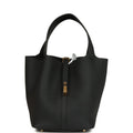 Hermes Picotin Lock 22 Black Clemence Gold Hardware