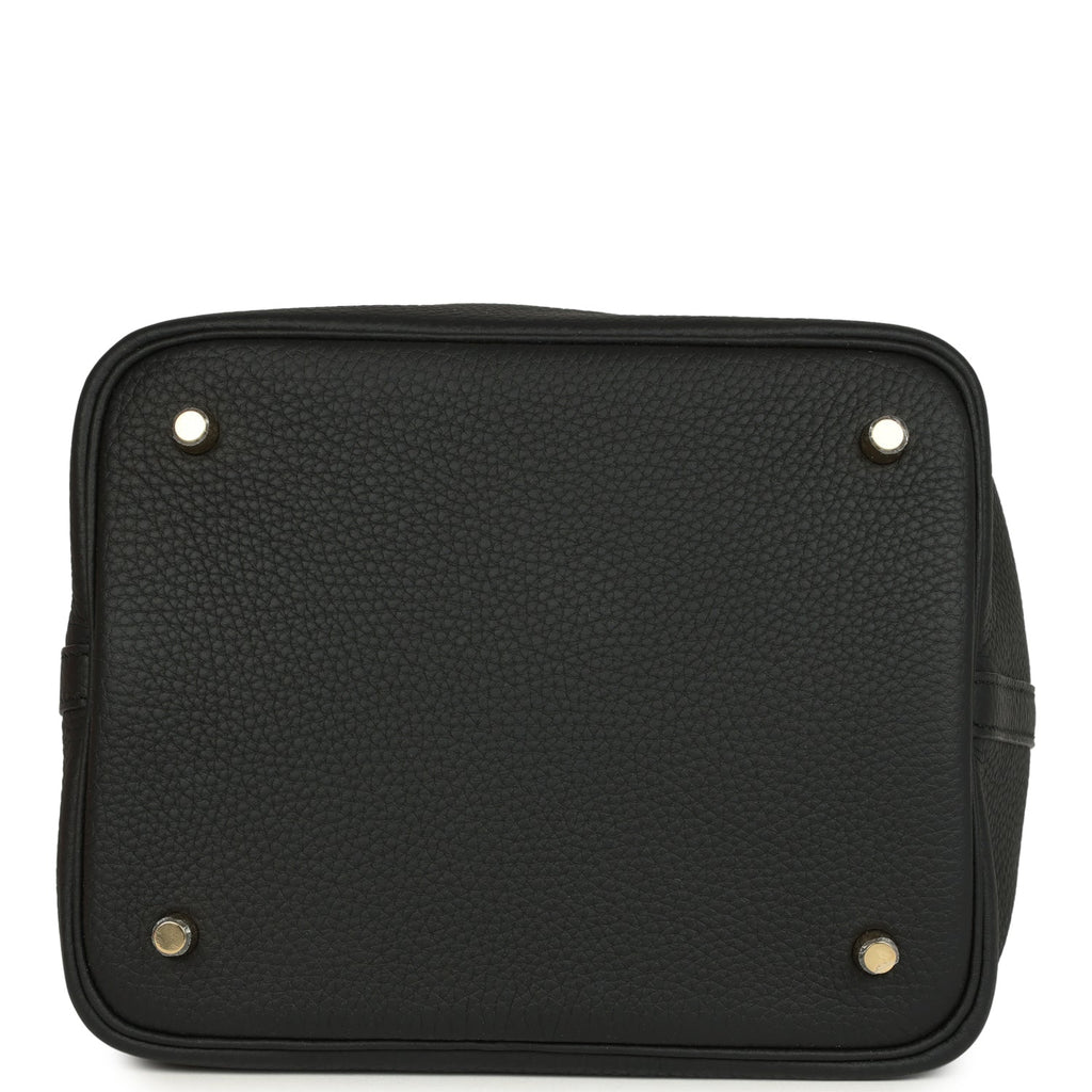 Hermes Picotin Lock 22 Black Clemence Gold Hardware