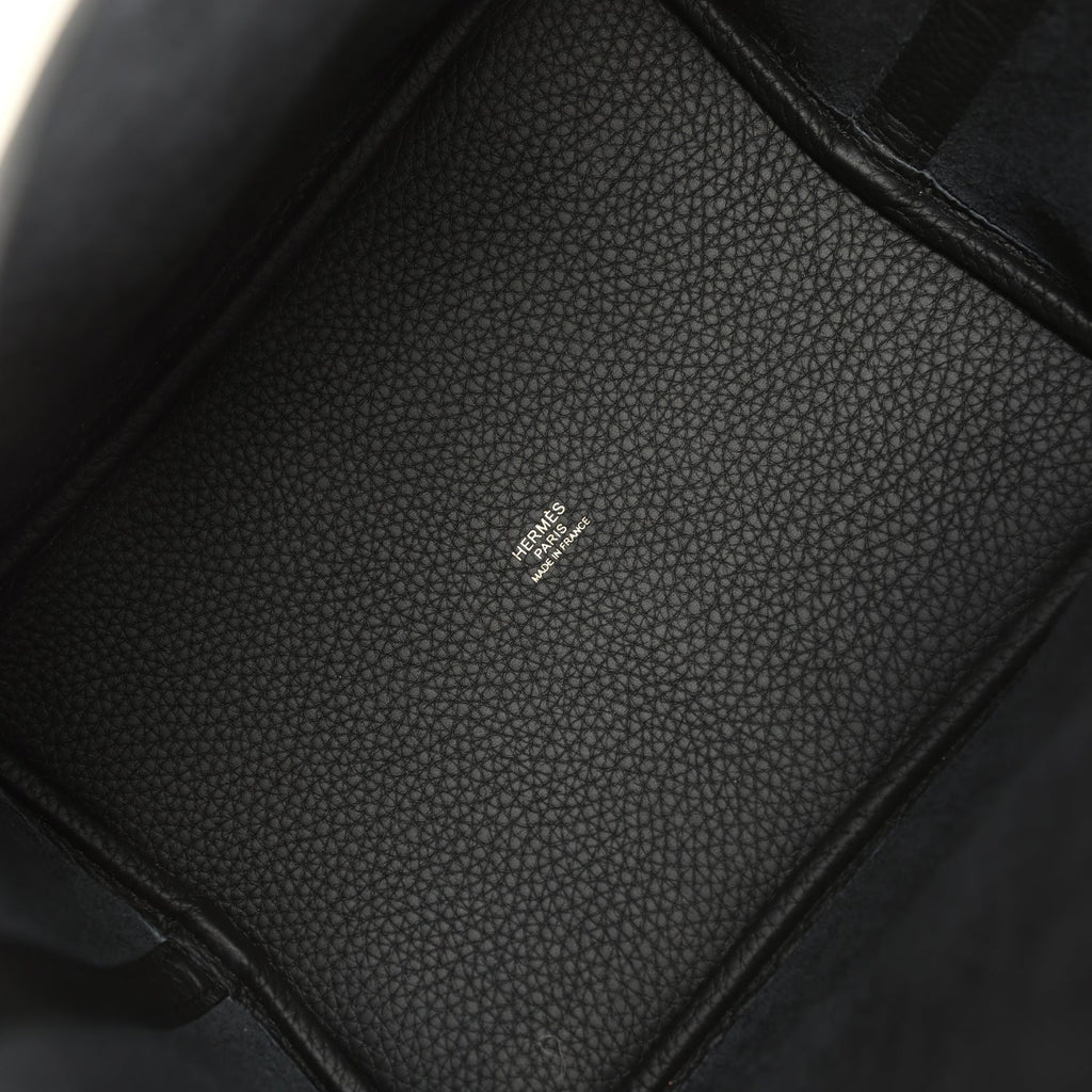 Hermes Picotin Lock 22 Black Clemence Gold Hardware