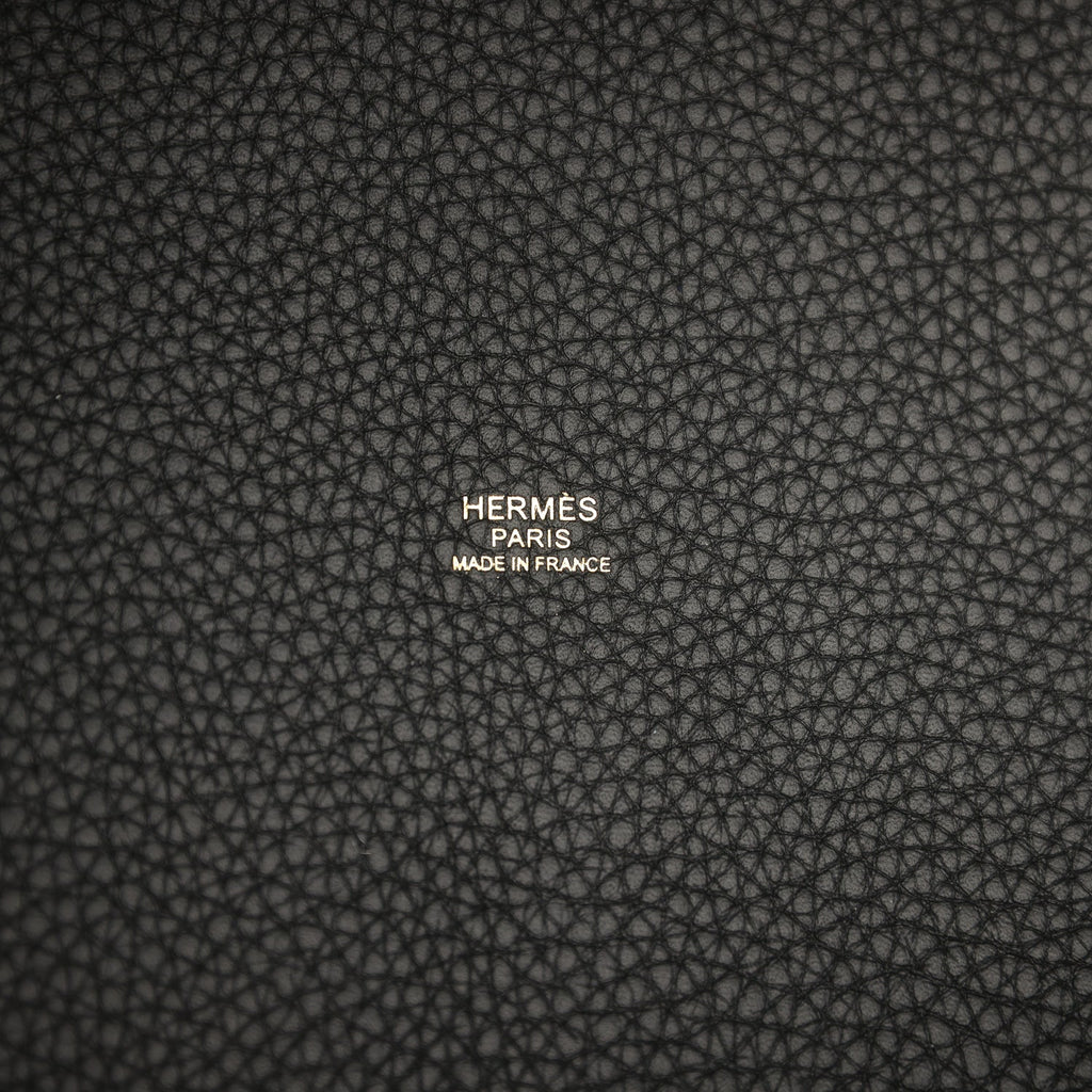 Hermes Picotin Lock 22 Black Clemence Gold Hardware