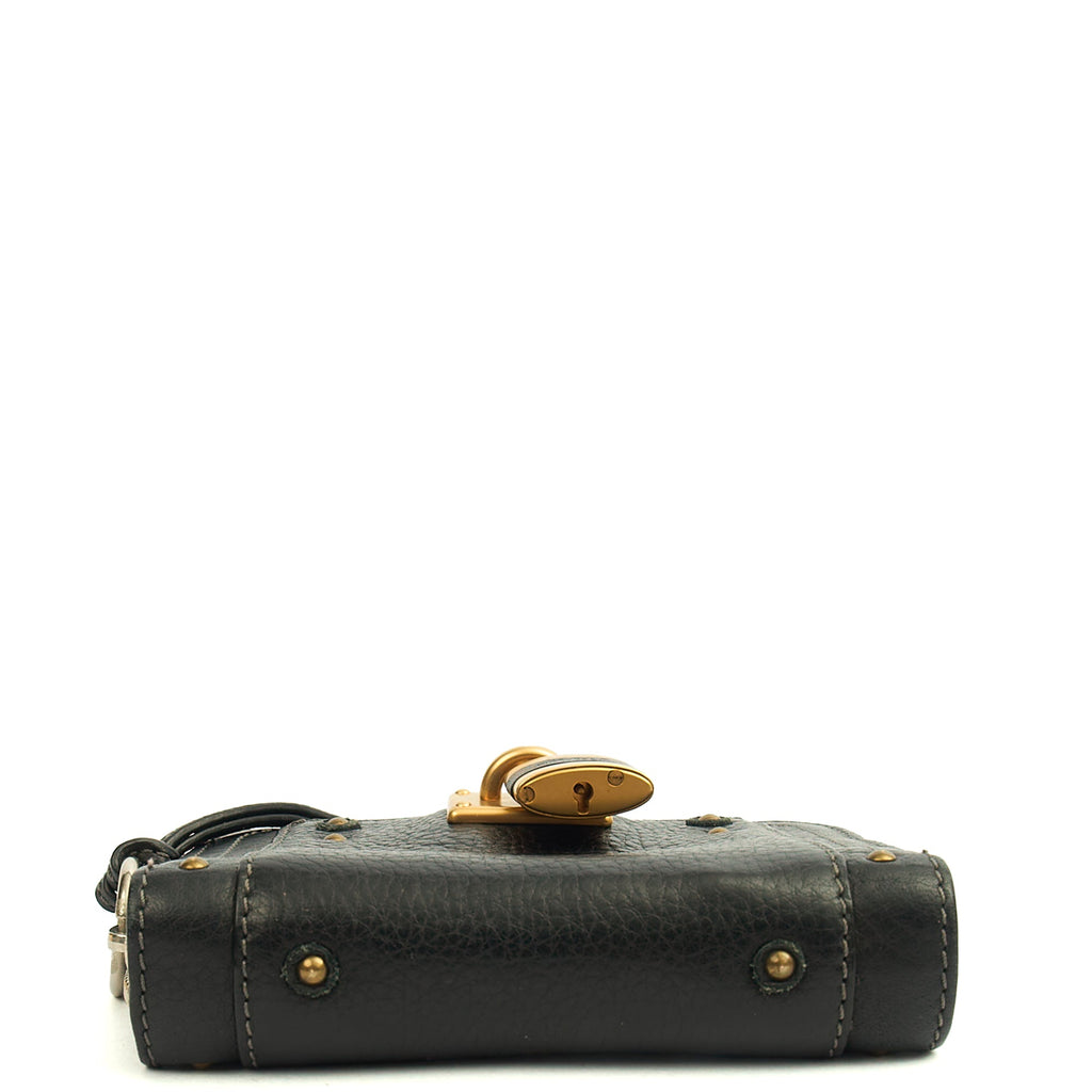 Chloe Wallet Paddington Wallet in Black, Calfskin Leather