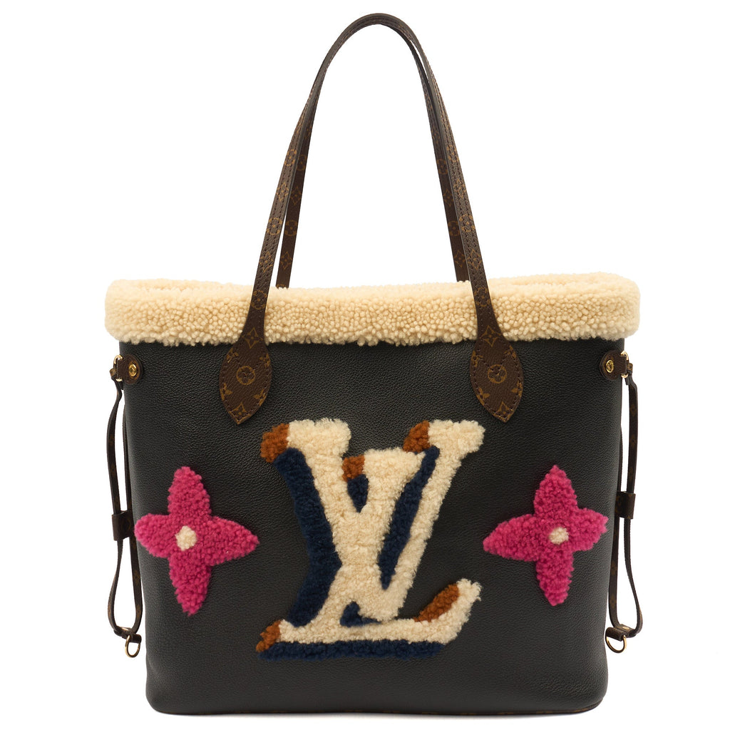 Louis Vuitton Tote Neverfull MM in Black, Leather