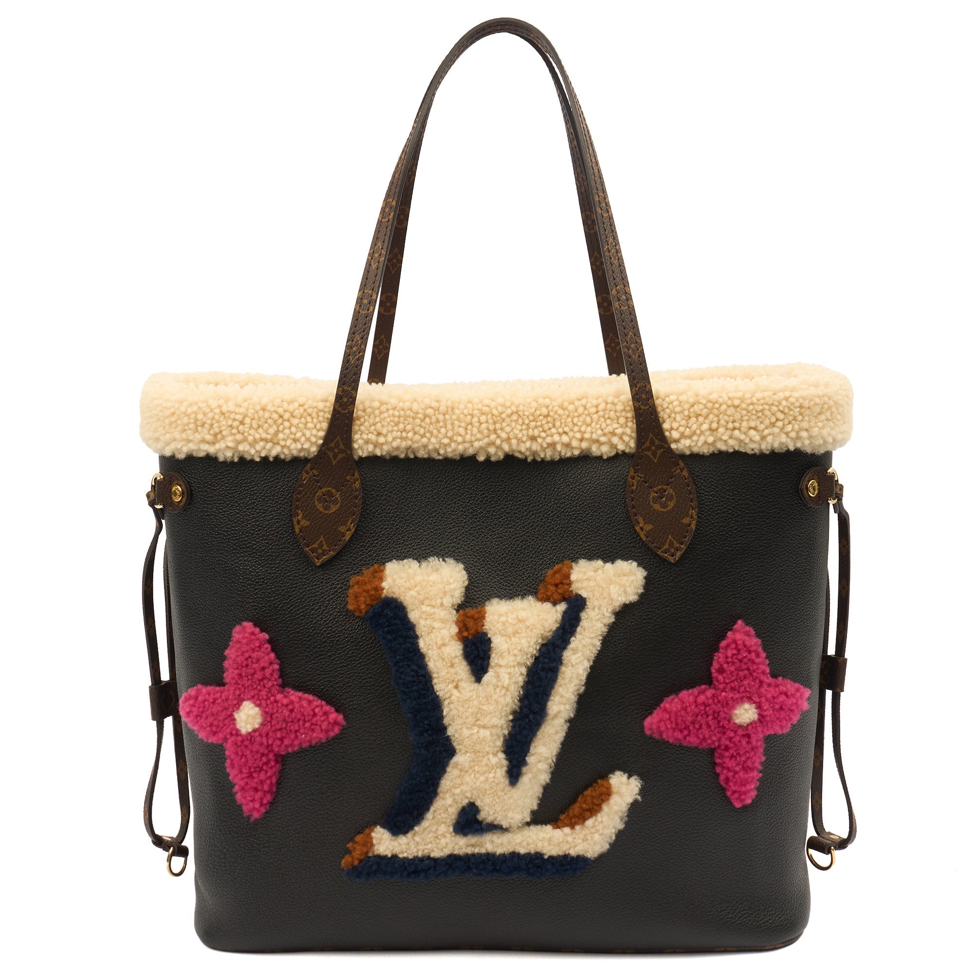 Louis Vuitton Tote Neverfull MM in Black, Leather