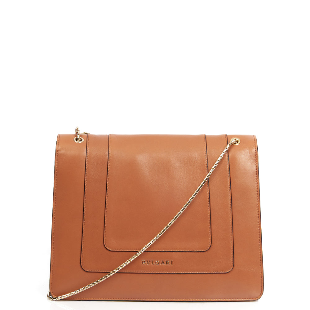 Bulgari Shoulder Bag Serpenti Forever Crossbody in Brown, Leather