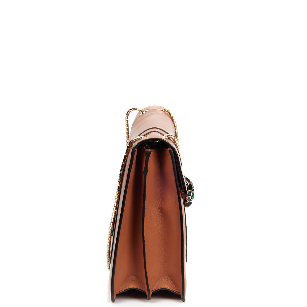 Bulgari Shoulder Bag Serpenti Forever Crossbody in Brown, Leather