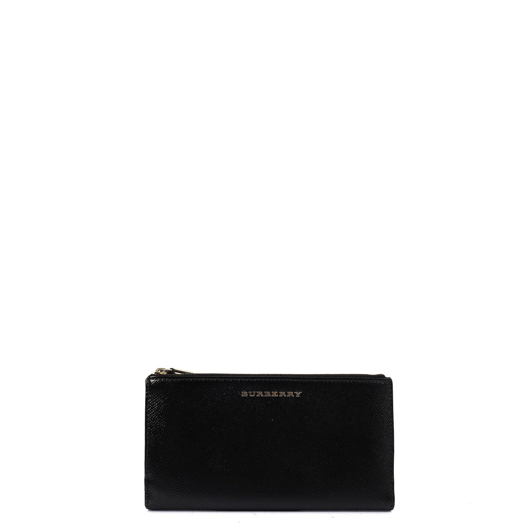Burberry Purse Wallet in Black, Leather
