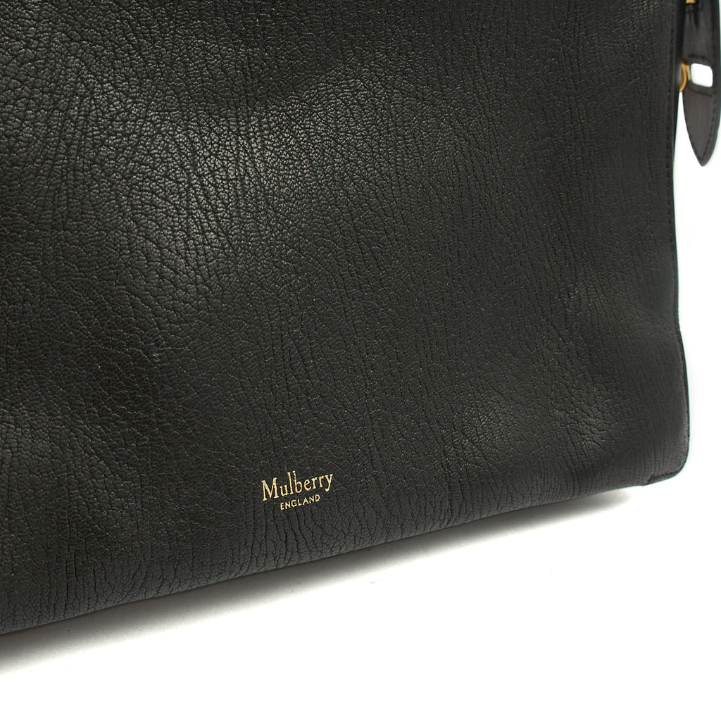 Mulberry Tote Chester in Black, Calfskin Leather