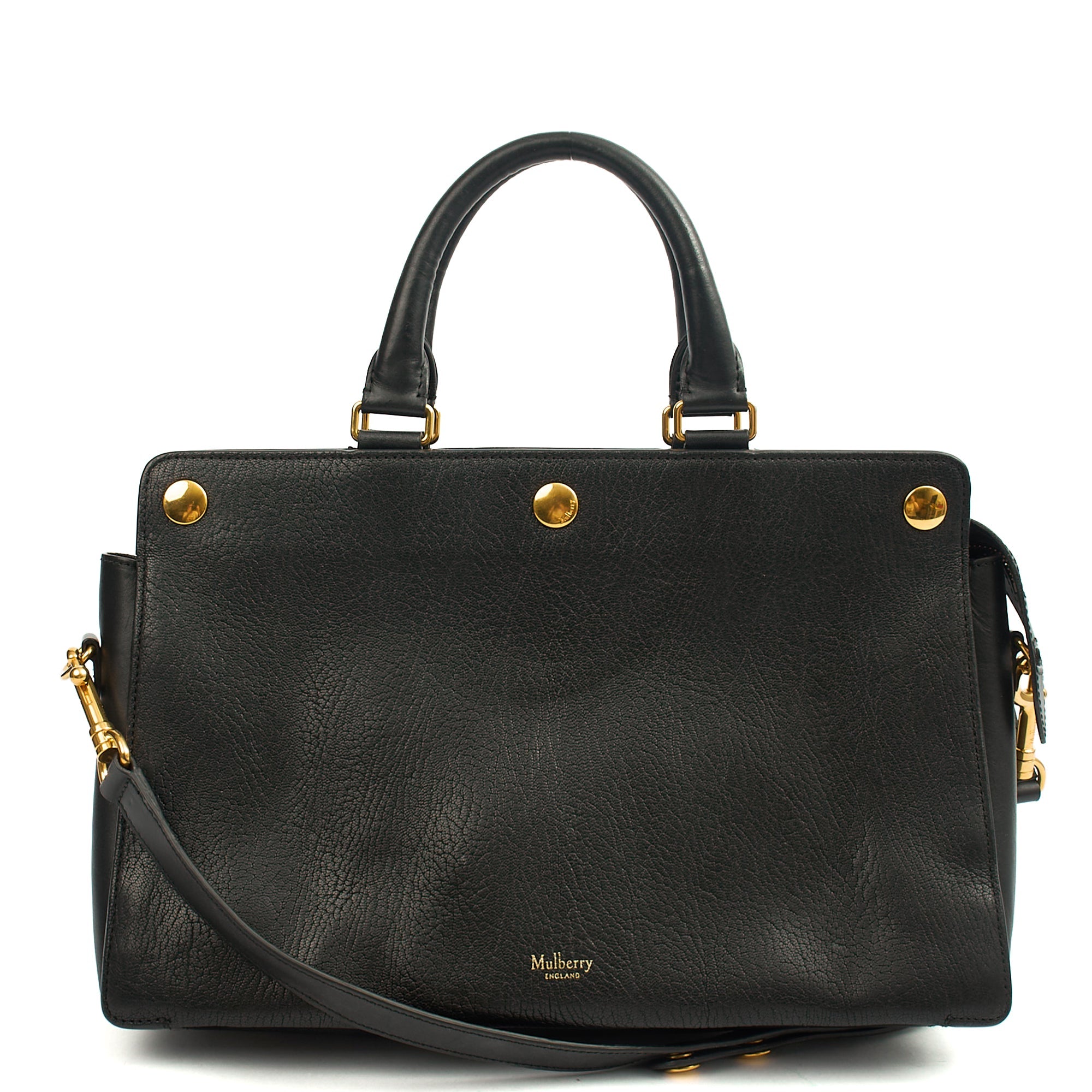 Mulberry Tote Chester in Black, Calfskin Leather