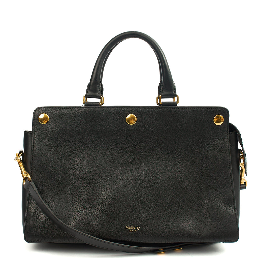 Mulberry Tote Chester in Black, Calfskin Leather