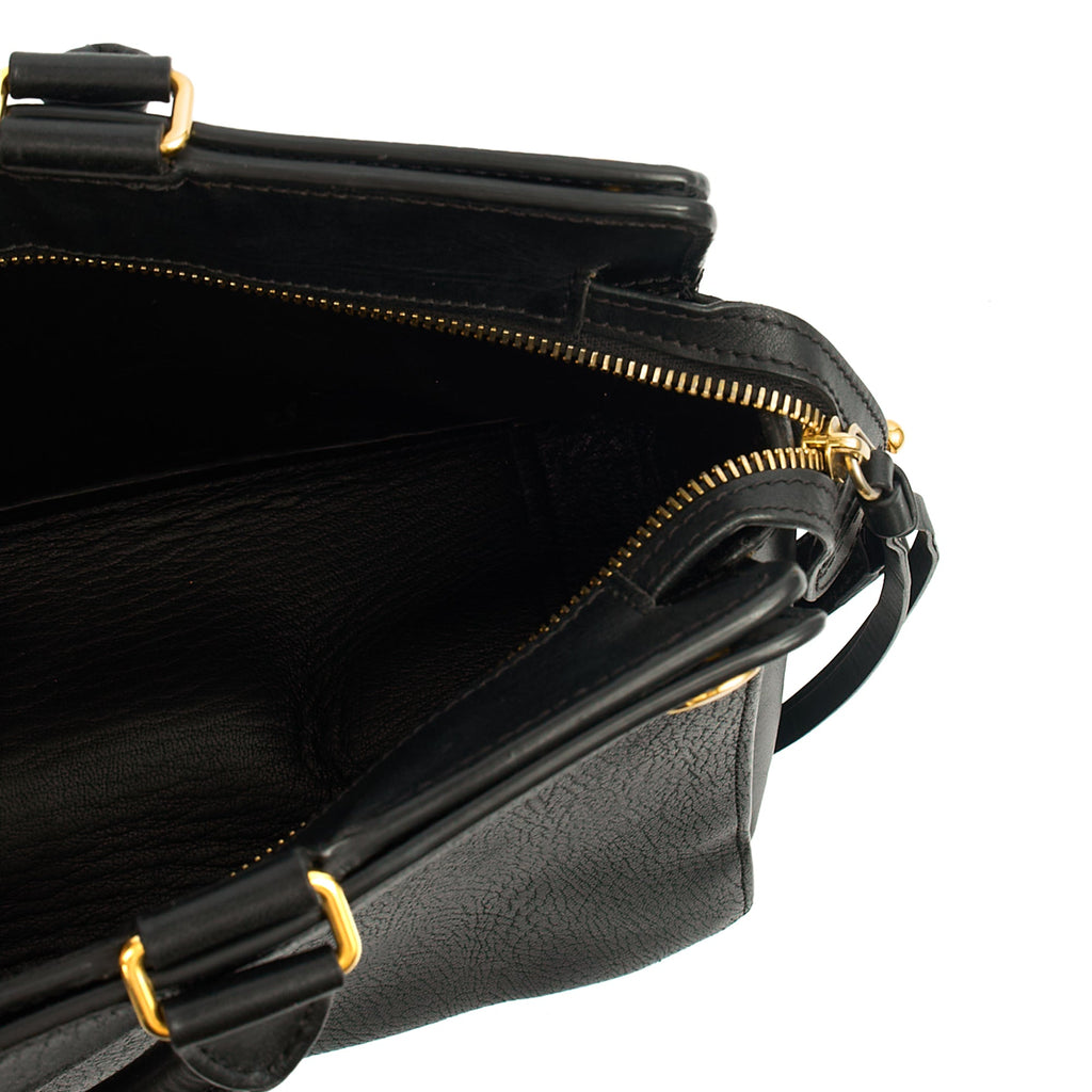 Mulberry Tote Chester in Black, Calfskin Leather