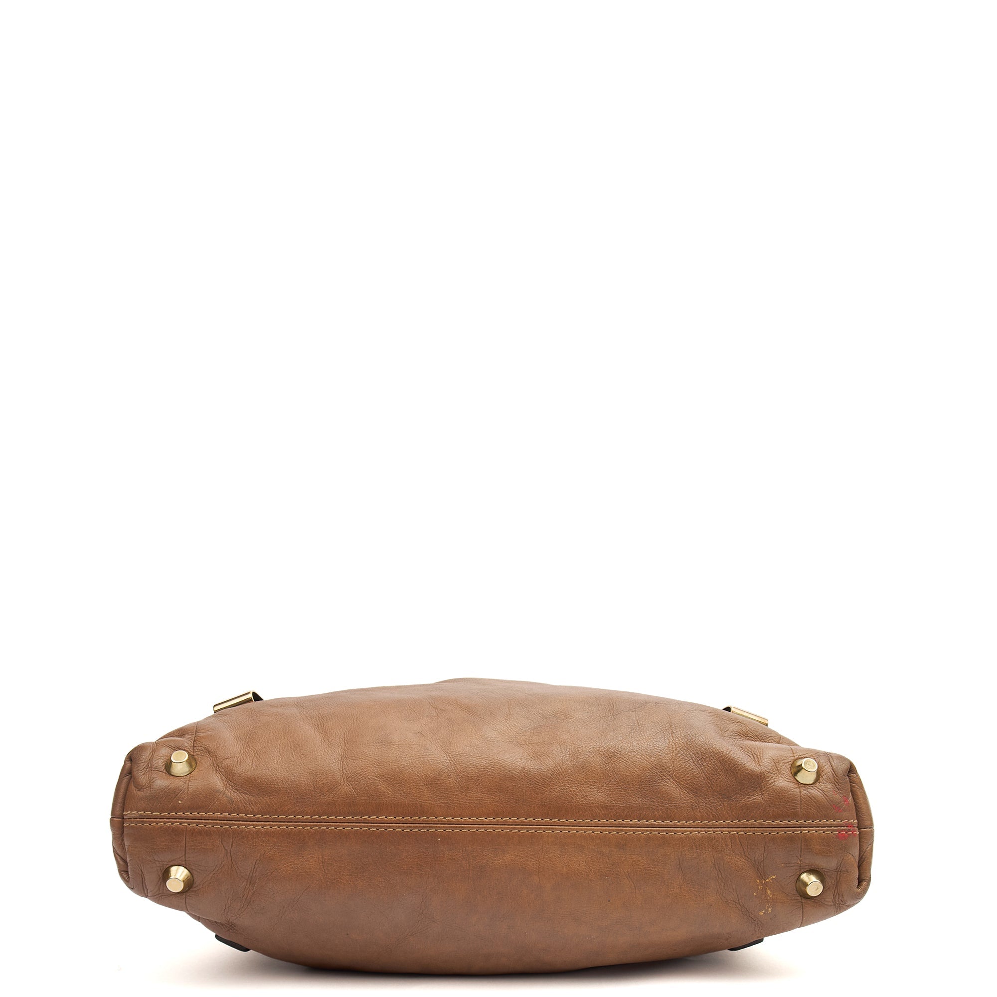Chloe Tote Shoulder Bag in Brown, Calfskin Leather