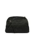 Chanel Tote Mademoiselle Bowling Bag - Medium in Black, Nubuck