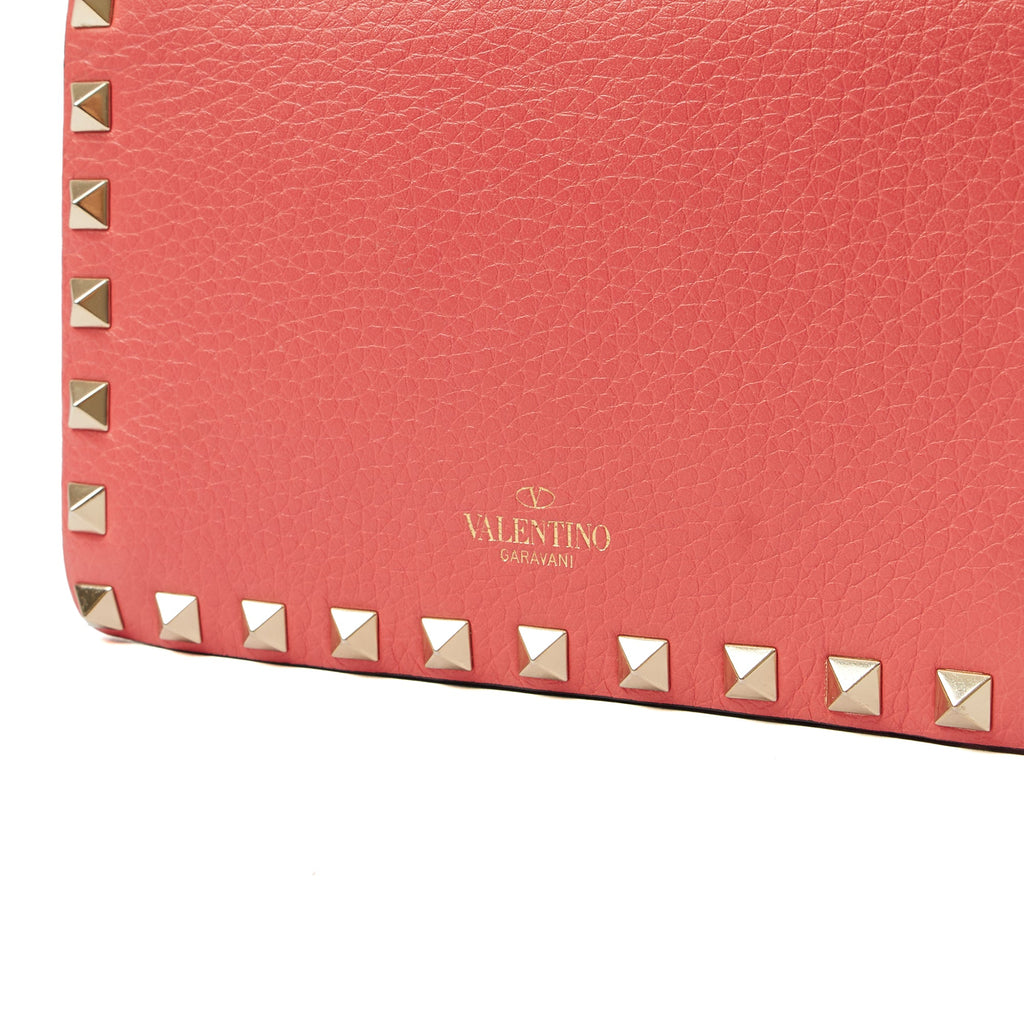 Valentino Cross Body Rockstud Crossbody Bag - Small in Pink, Calfskin