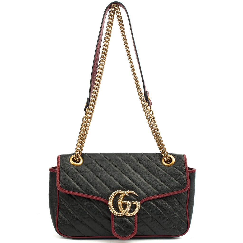 Gucci Shoulder Bag Marmont Shoulder Flap Bag - Medium in Black, Leather
