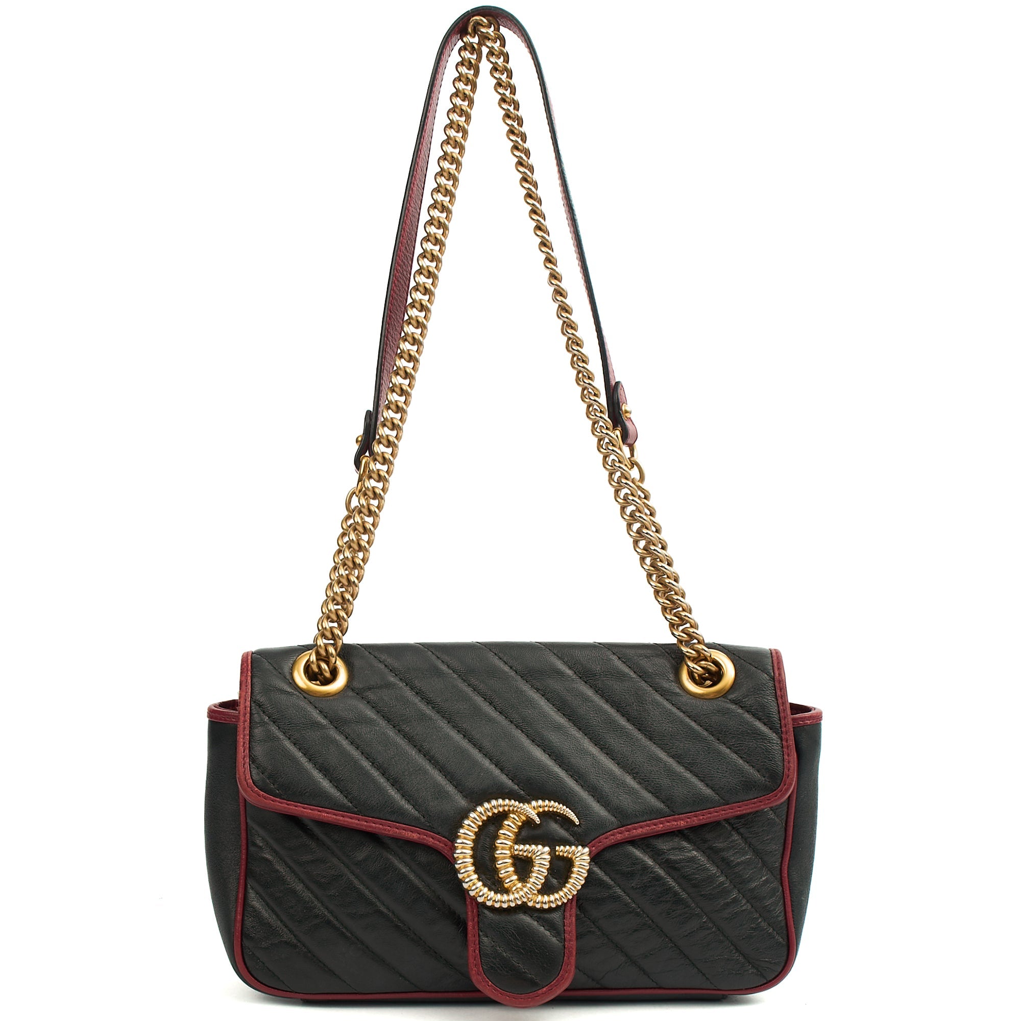 Gucci Shoulder Bag Marmont Shoulder Flap Bag - Medium in Black, Leather