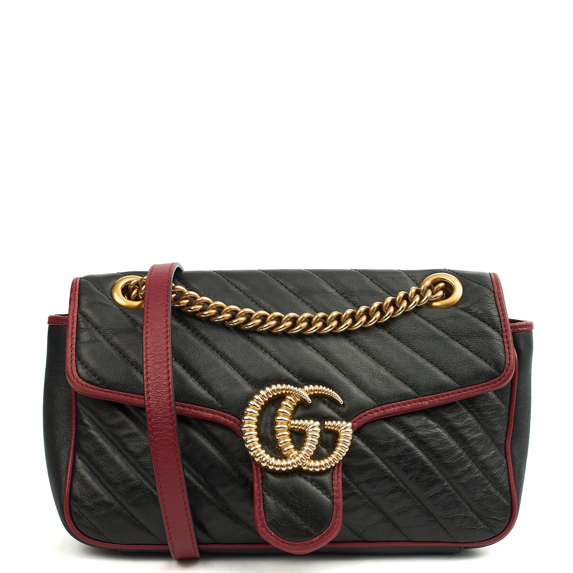 Gucci Shoulder Bag Marmont Shoulder Flap Bag - Medium in Black, Leather