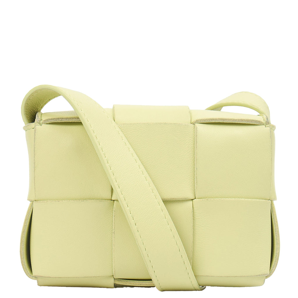 Bottega Veneta Cross Body Cassette - Mini in Green, Intrecciato Nappa