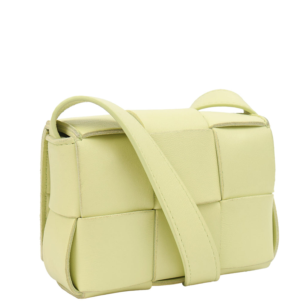Bottega Veneta Cross Body Cassette - Mini in Green, Intrecciato Nappa