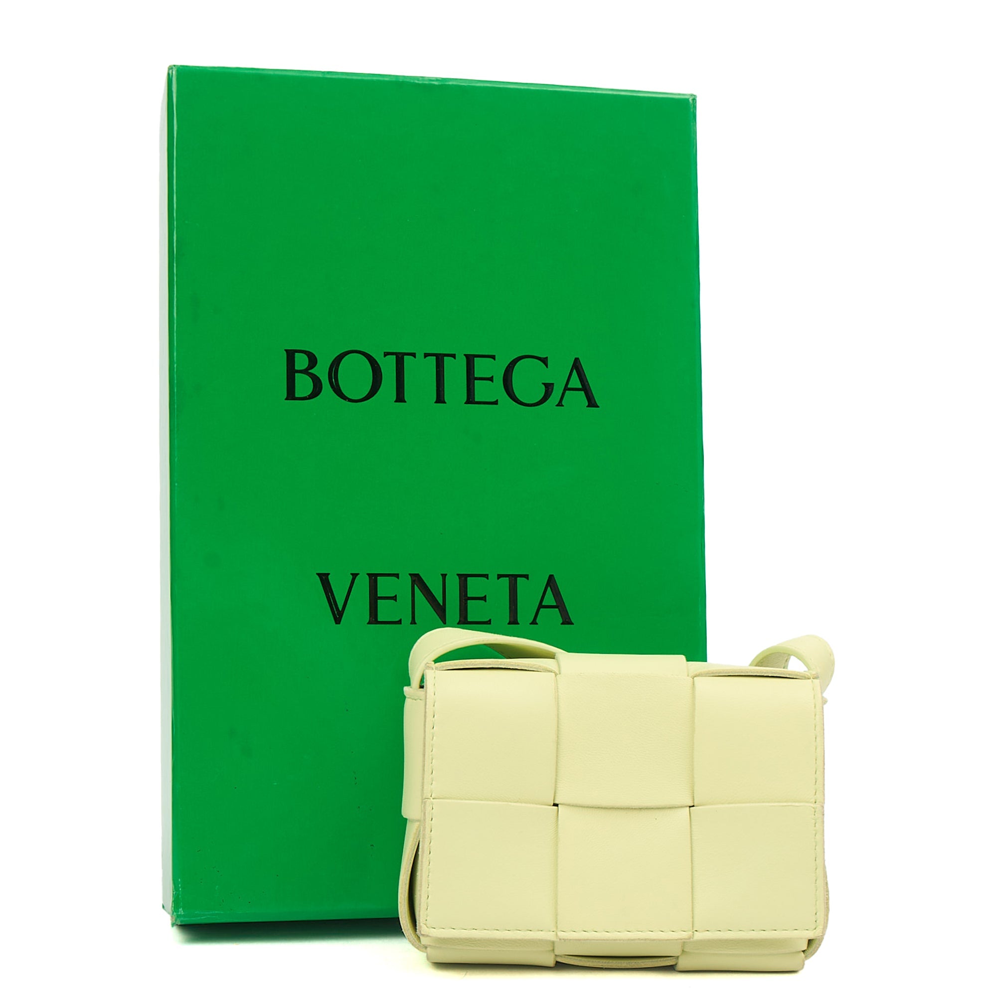 Bottega Veneta Cross Body Cassette - Mini in Green, Intrecciato Nappa