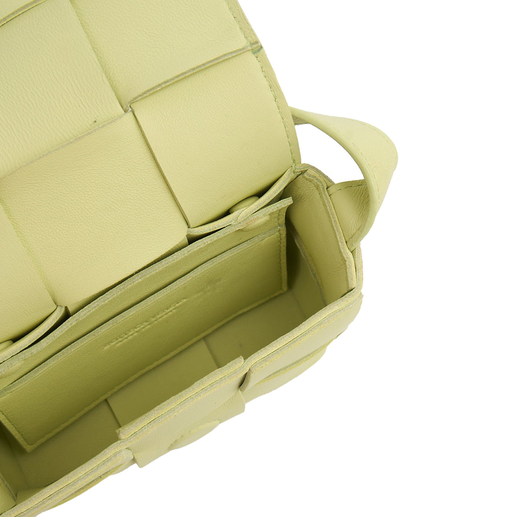 Bottega Veneta Cross Body Cassette - Mini in Green, Intrecciato Nappa