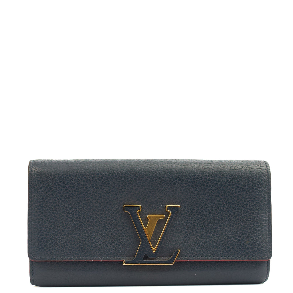 Louis Vuitton Wallet Capucines Wallet  in Navy, Calfskin Leather