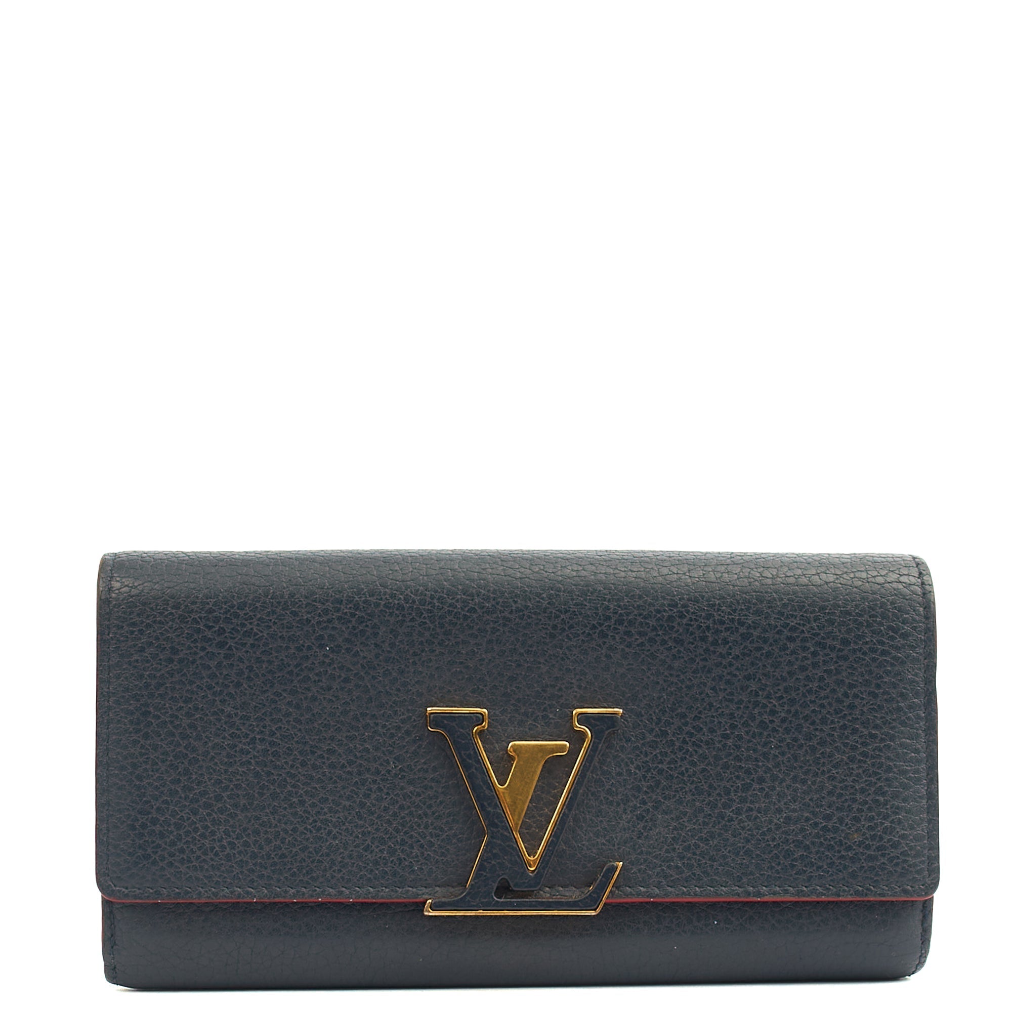 Louis Vuitton Wallet Capucines Wallet  in Navy, Calfskin Leather