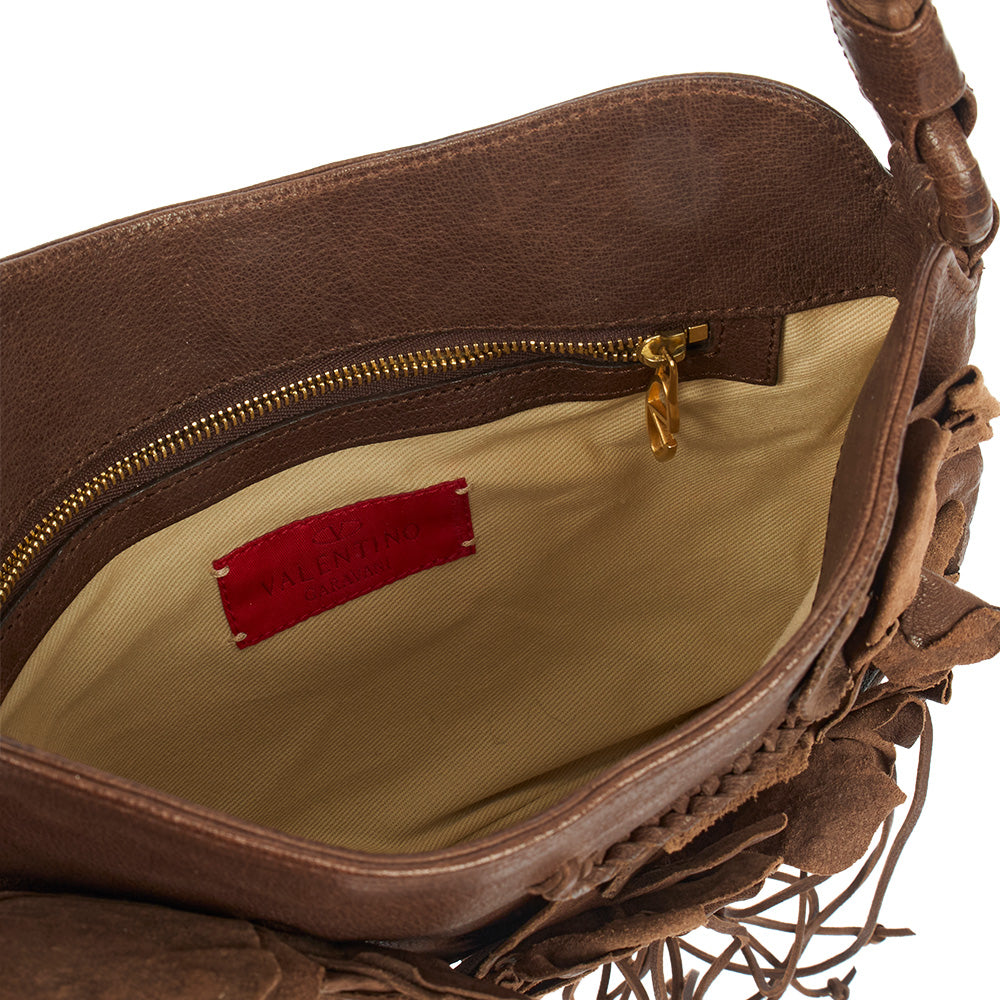 Valentino Shoulder Bag Shoulder Bag in Brown, Calfskin