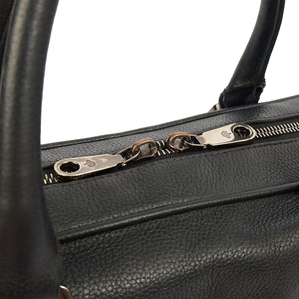Mulberry Top Handle Briefcase in Black, Leather