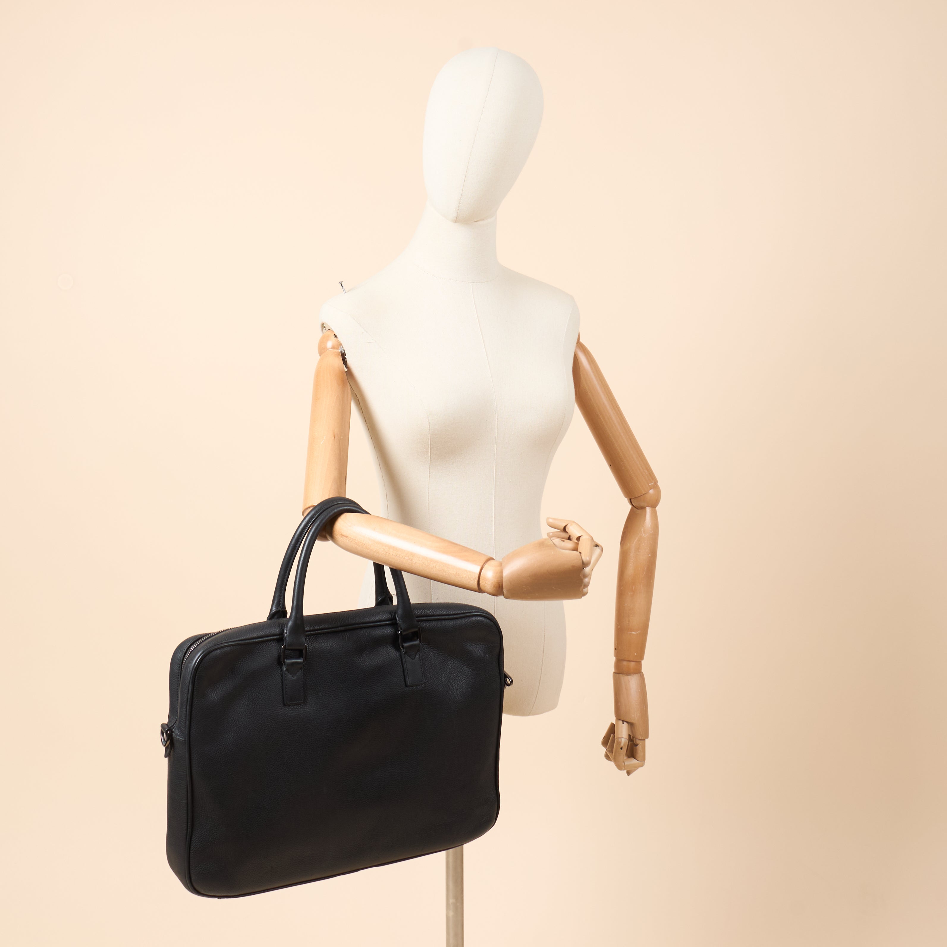 Mulberry Top Handle Briefcase in Black, Leather