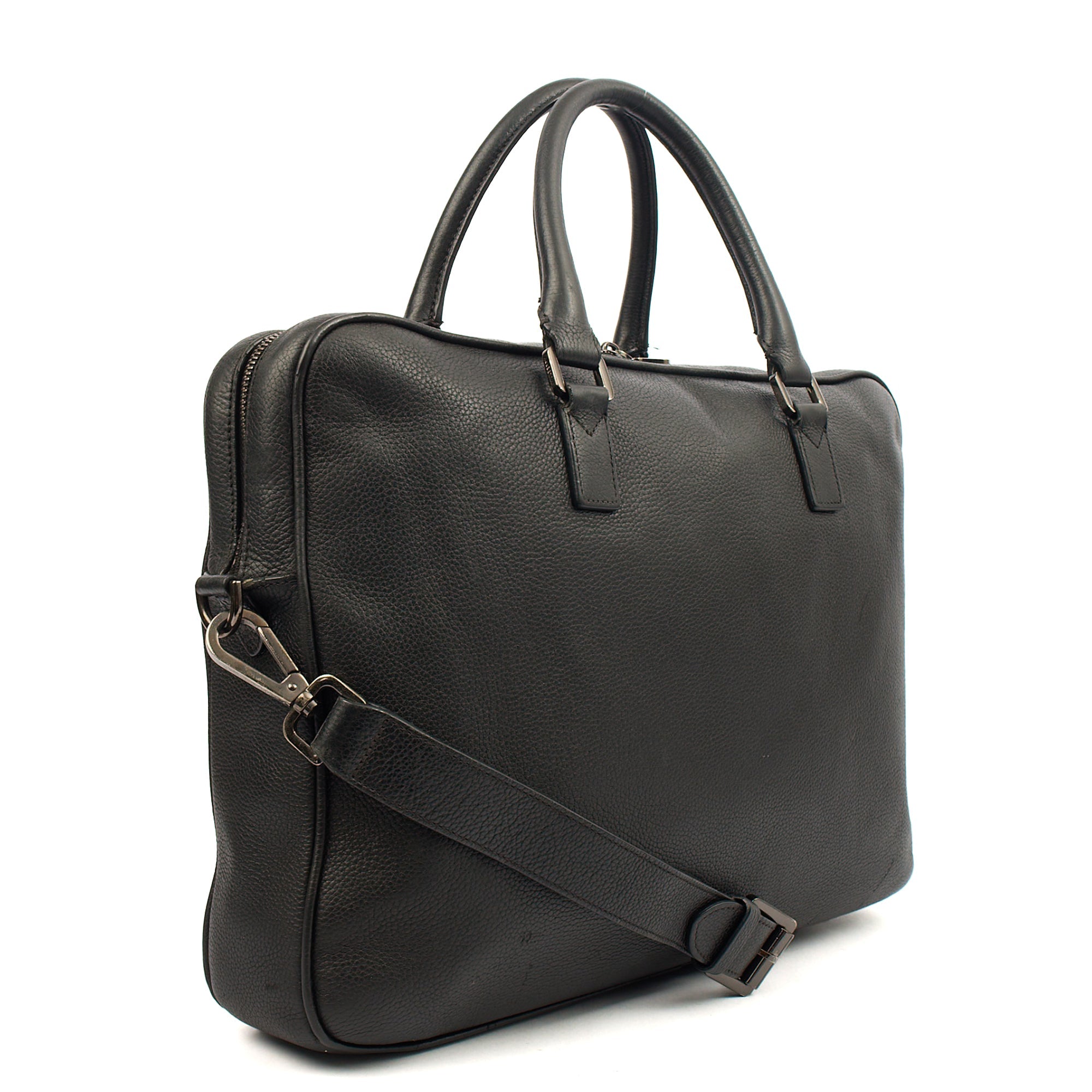 Mulberry Top Handle Briefcase in Black, Leather