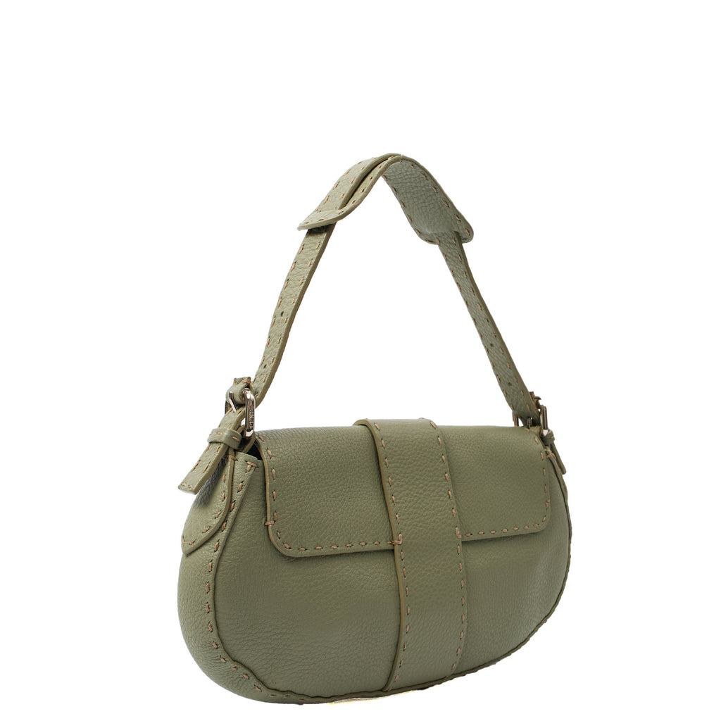 Fendi Shoulder Bag Selleria  in Blue, Leather