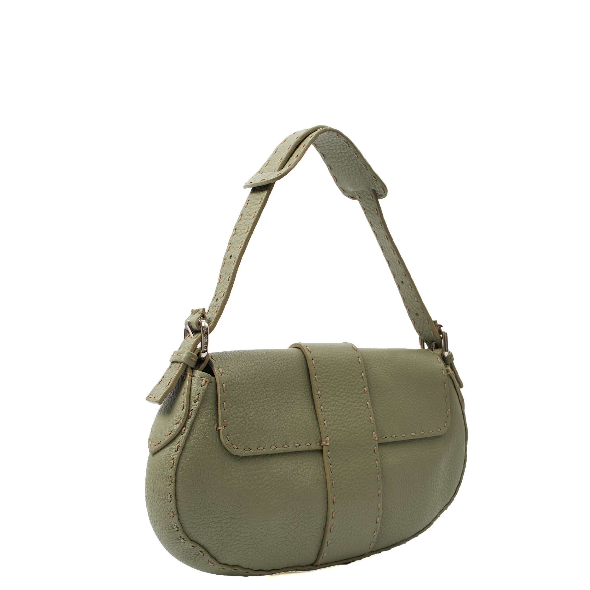 Fendi Shoulder Bag Selleria  in Blue, Leather