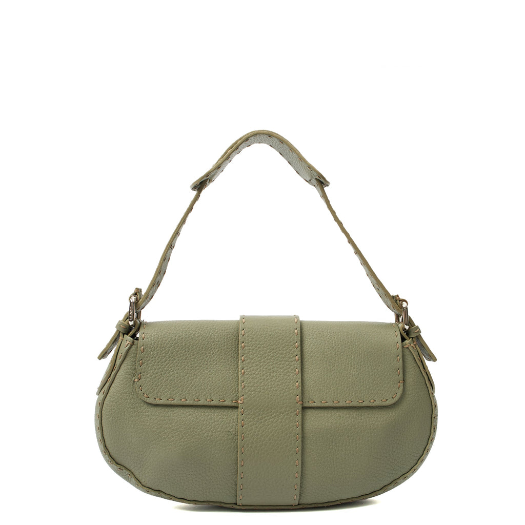 Fendi Shoulder Bag Selleria  in Blue, Leather