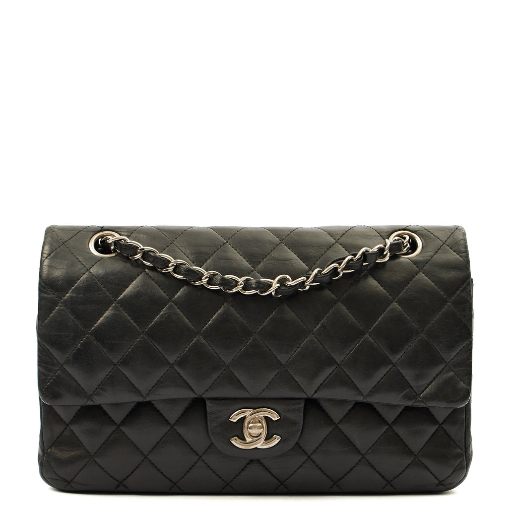 Chanel Cross Body Classic Double Flap - Medium in Black, Calfskin Leather