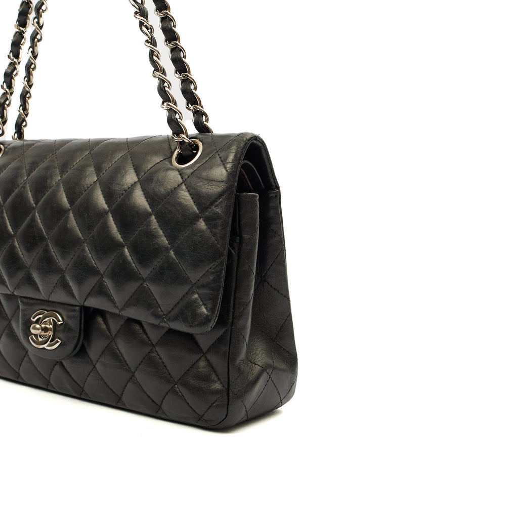 Chanel Cross Body Classic Double Flap - Medium in Black, Calfskin Leather
