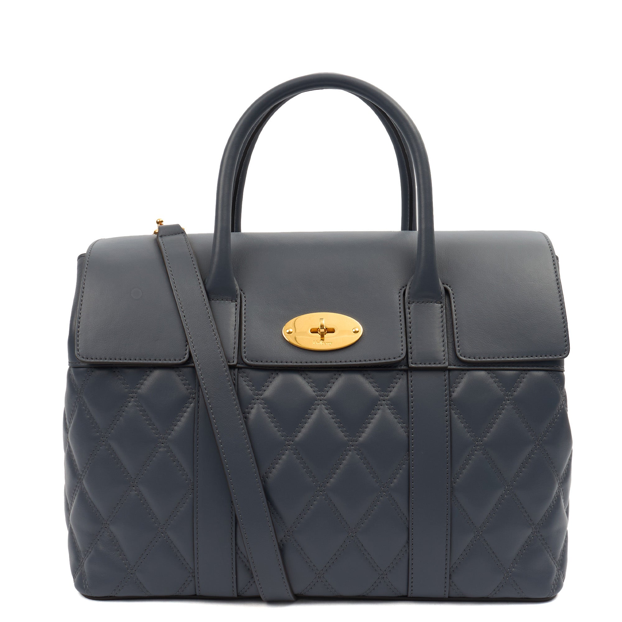Mulberry Tote Bayswater with Strap in Elephant, Leather