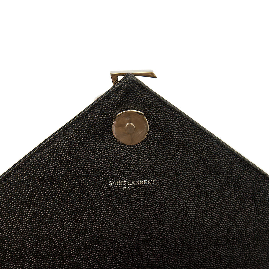 Saint Laurent Shoulder Bag Envelope - Large in Black, Calfskin Leather