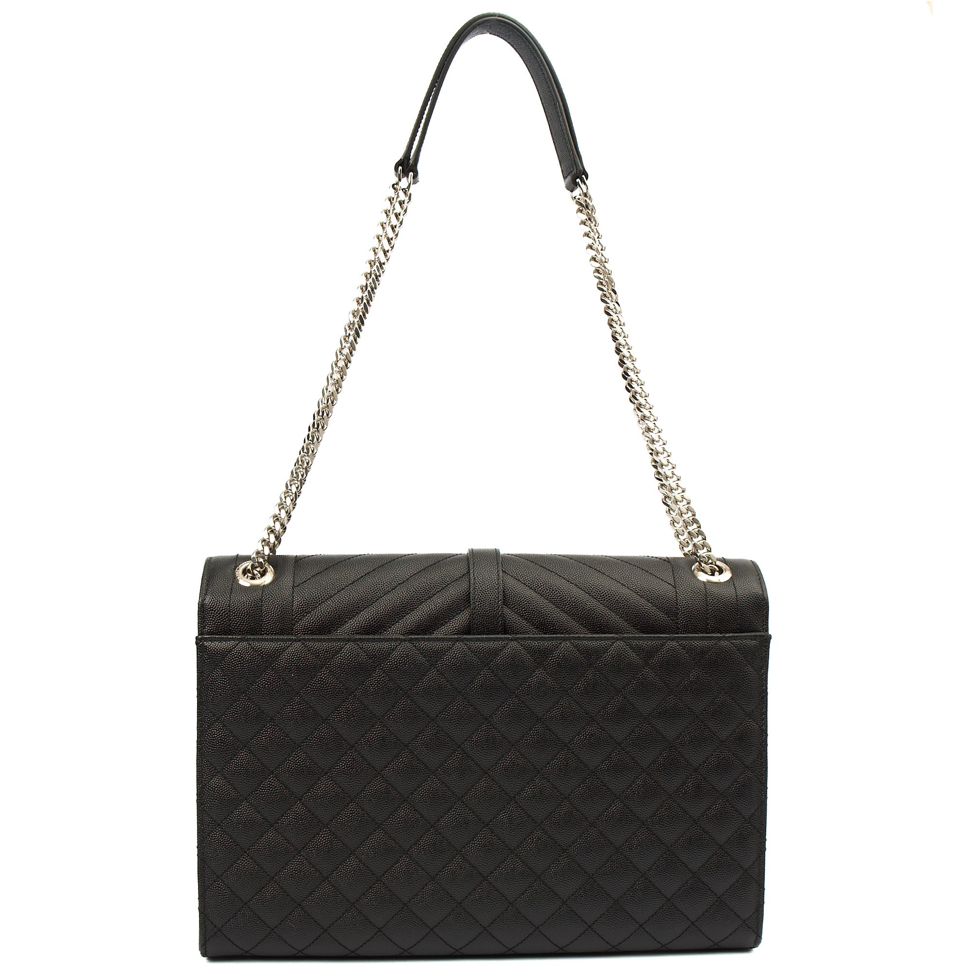 Saint Laurent Shoulder Bag Envelope - Large in Black, Calfskin Leather