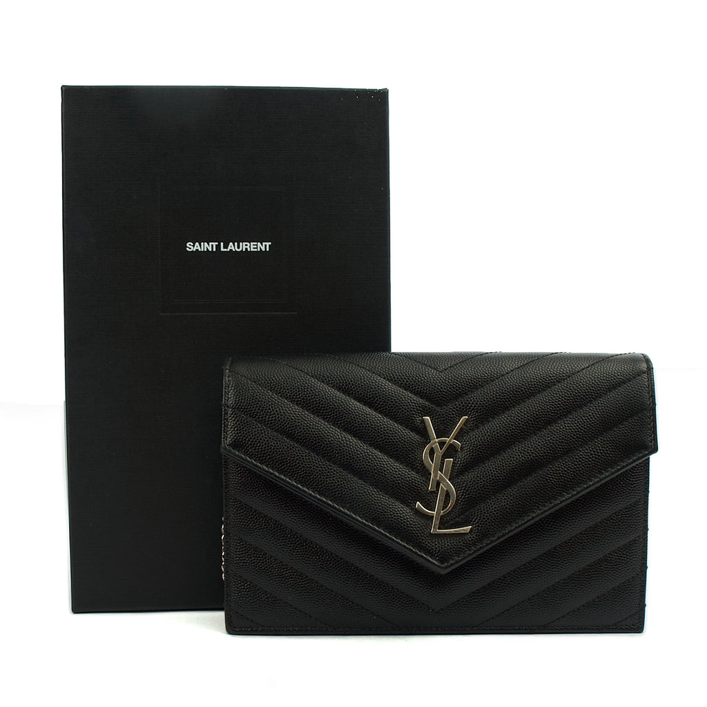 Saint Laurent Cross Body Kate Small in Black, Calfskin Leather