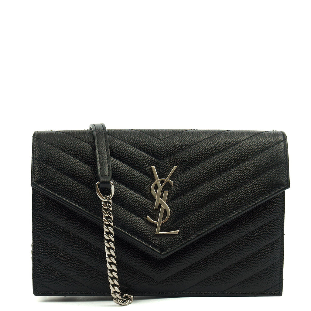 Saint Laurent Cross Body Kate Small in Black, Calfskin Leather