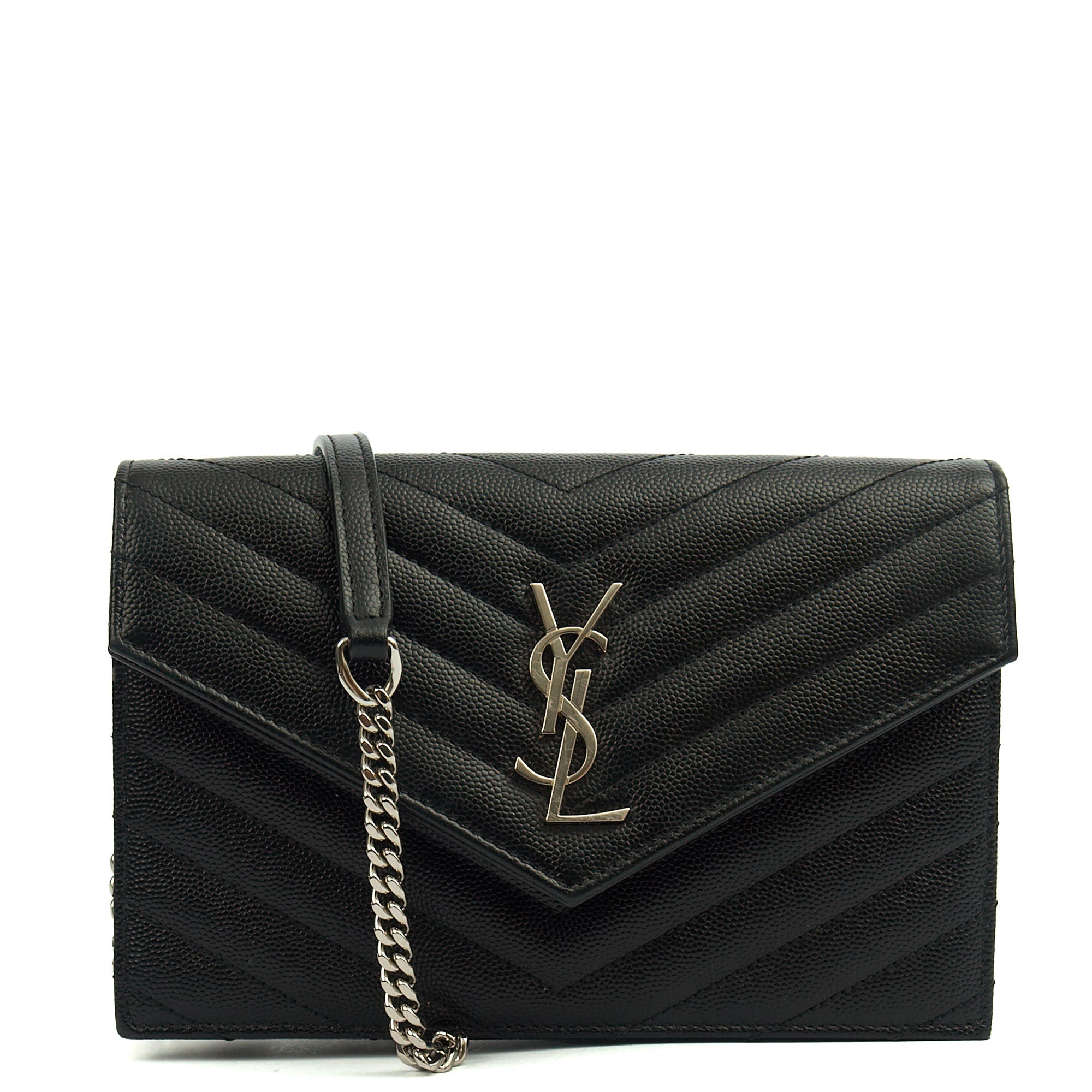 Saint Laurent Cross Body Kate Small in Black, Calfskin Leather