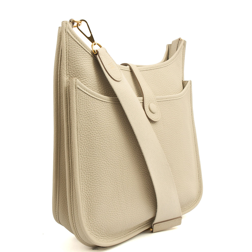 Hermes Cross Body Evelyne 29 in Beton, Leather