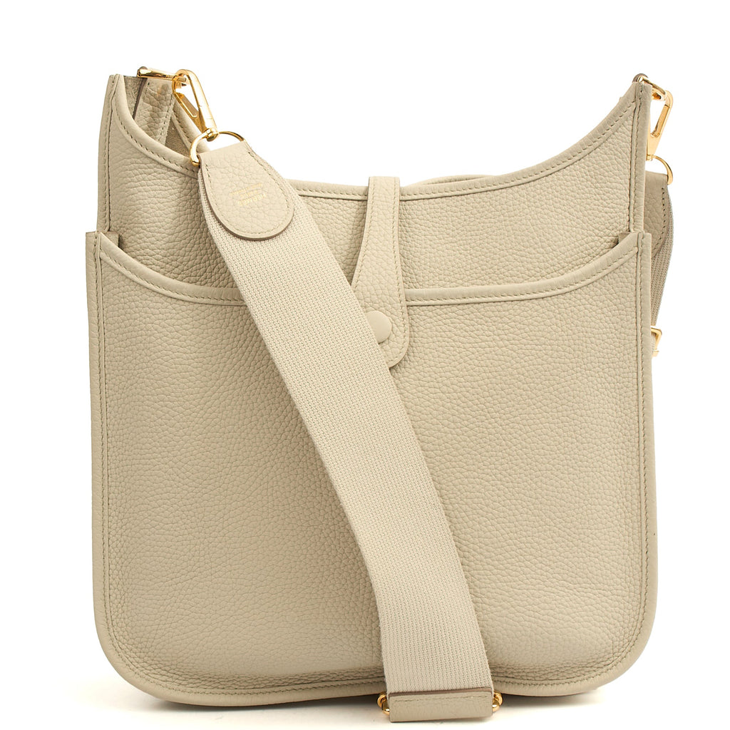 Hermes Cross Body Evelyne 29 in Beton, Leather