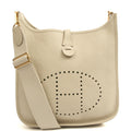 Hermes Cross Body Evelyne 29 in Beton, Leather