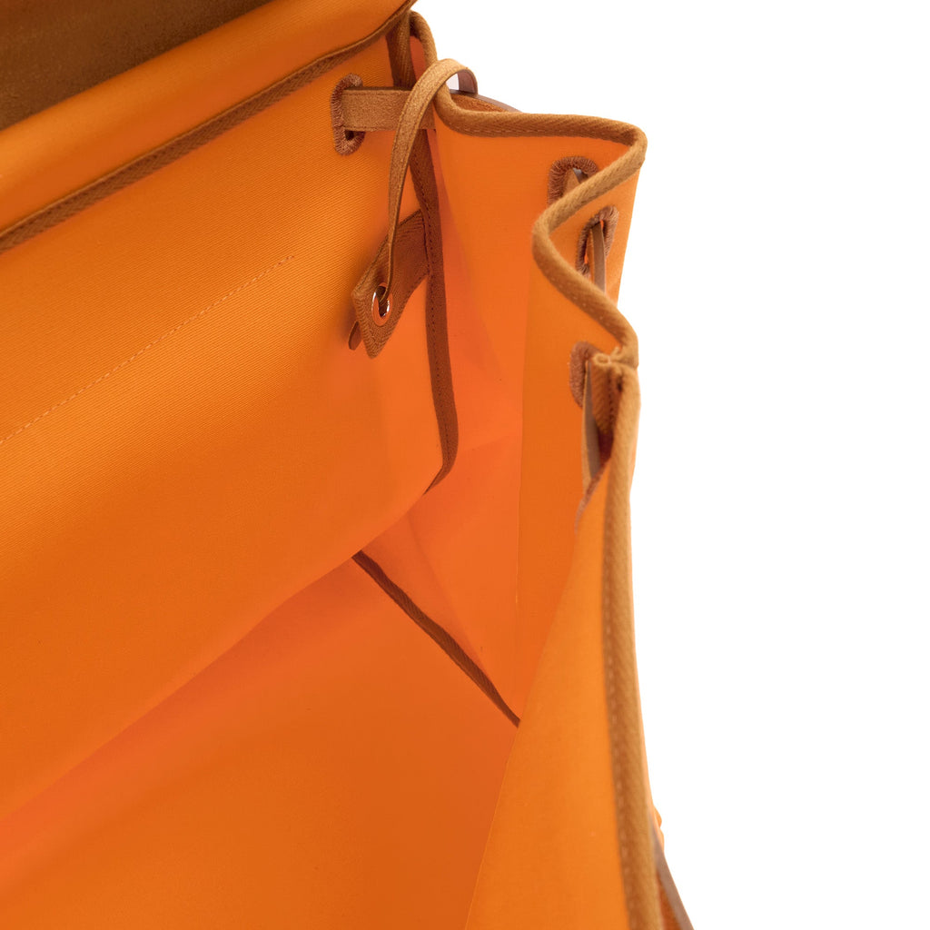 Hermes Tote Herbag Cabine 50 in Classic Orange, Canvas