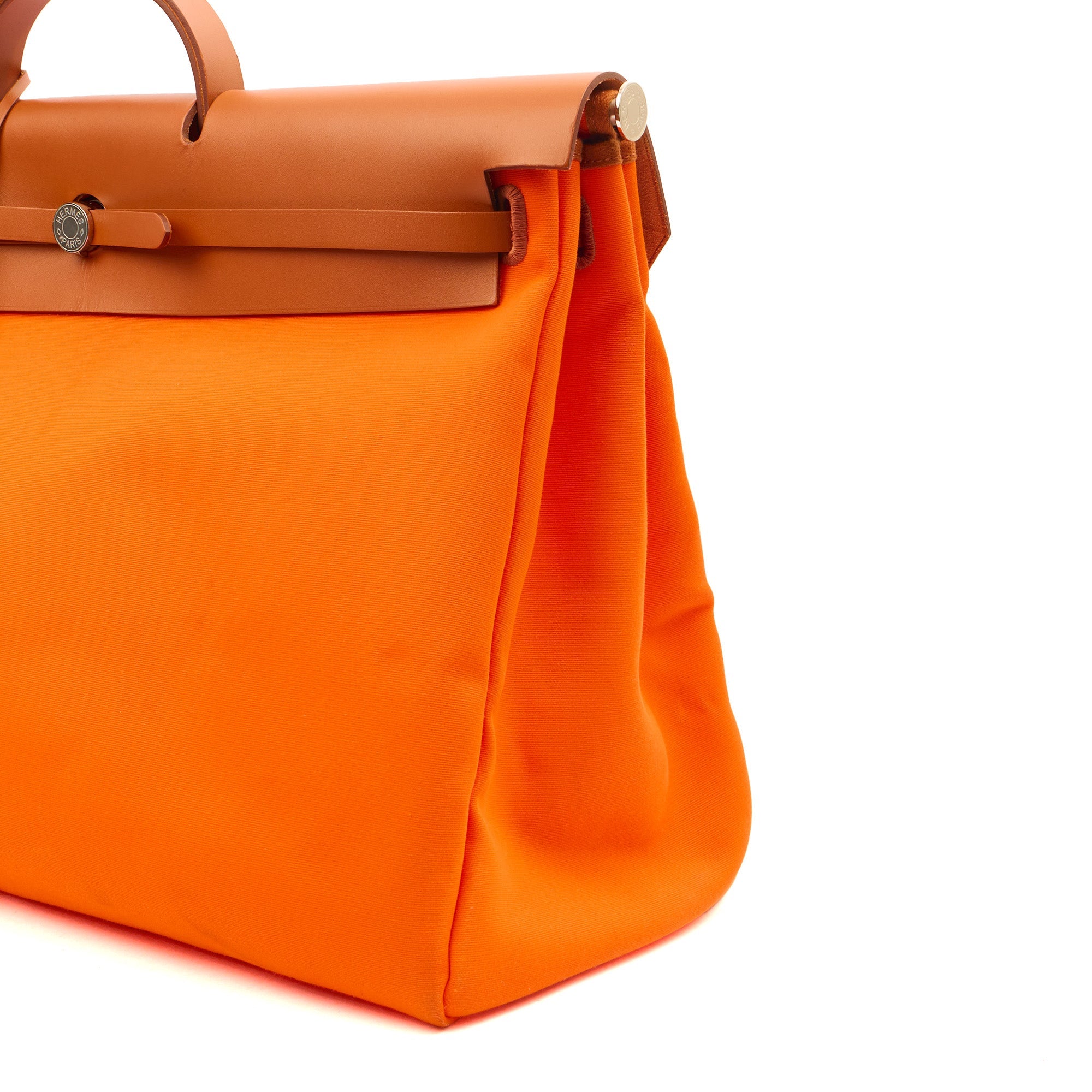 Hermes Tote Herbag Cabine 50 in Classic Orange, Canvas